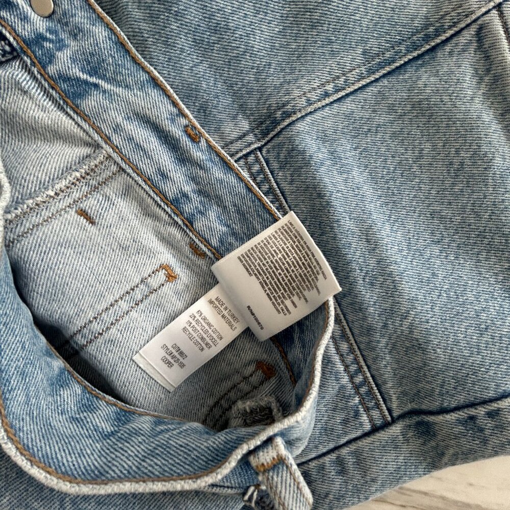 Agolde Cooper Cargo Pants in Rank Womens Size 28 Jeans Blue Light Wash Denim - Picture 5 of 9